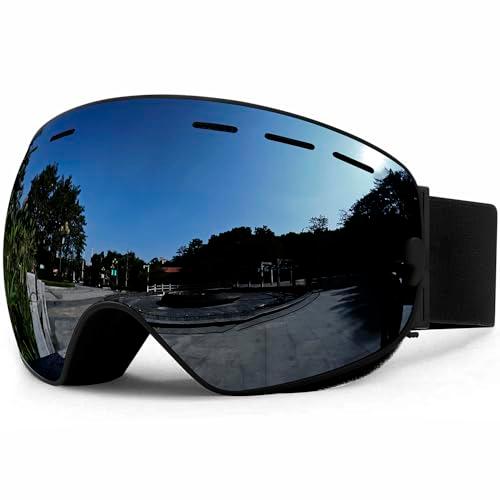 SPOSUNE Ski Goggles Over Glasses - Snow Goggle for Men Women Youth Snowboard Skiing - UV400 Anti-Fog Snowmobile Goggles