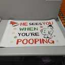 Hedgehog Bathroom Decor, Funny Hedgehog Welcome Mats for Bathroom Washroom Restroom Toilet, Funny Door Mat for Outdoor Indoor Porch Entryway, 17x30 Inches,