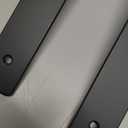 2 Pack - 8 inch Black Hidden L Shelf Bracket (1/5 Inch Thicked) Iron Floating Shelf Brackets Rustic Industrial Metal Brackets for Shelf Support