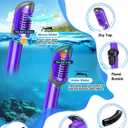 Mask Fins Snorkel Set, Snorkeling Gear for Adults, Panoramic View Snorkel Mask Anti-Fog, Adjustable Dive Flippers, Dry Top Snorkel and Travel Bag, Scuba Gear for Swimming Snorkeling Diving