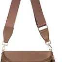 Pure Colour Crossbody Bag Bum Bag for Women,Spacious Purse Fanny Packs Belt Bag,Oversized Bum Bag (Colour Bum Bag-Coffee)