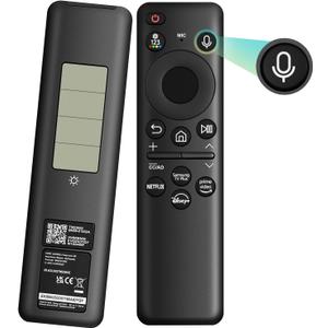 BN59-01432A Solar Voice Remote Control Replacement for Samsung TV Remote Control, Compatible with Samsung Neo QLED, 8K, The Frame and Crystal UHD Smart TV, New 2023 Model, Black