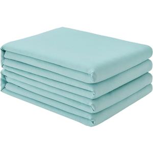 FreshCulture Full Flat Sheets Only 2 Pack - Hotel Quality Flat Bed Sheets - Brushed Microfiber - Ultra Soft & Breathable - Wrinkle-Free - Easy Care - Flat Sheets Only Full Size (Spa Blue)