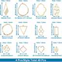Alloy Geometric Open Back Bezel Frame Big Pendants Bezel Blank Trays Open Back Frame Pendants for DIY Crafts Resin Jewelry Making