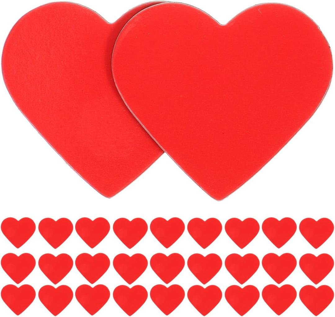 40pcs Love Heart Fridge Magnets Cute Refrigerator Magnets Set Love Heart Refrigerator Magnets Red Magnets for Valentines Board Home Office