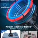 YRU Upgraded Magnetic Phone Holder Car【Patented & Super Magnet】 for MagSafe Mount Dashboard Windshield Vent Magnet Phone Cradle Stand for iPhone 17 16 15 14 13 12 Pro Max Samsung Truck, Black