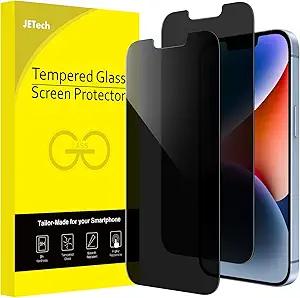 JETech Privacy Screen Protector for iPhone 14 Plus 6.7Inch, Anti Spy Tempered Glass Film, 2Pack