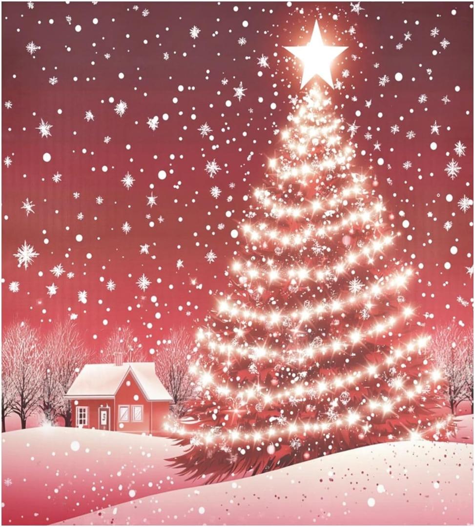 Christmas Shining Tree Dishwasher Magnet Cover Winter Snowflakes Xmas Stars Magnetic Sticker Dish Washer Door Panel Cover Fridge Kitchen Appliance Magnet Decal Sheet Decor 23x26 inch