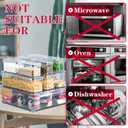 POMEAT 10 Pack Fridge Organizer, Stackable Refrigerator Organizer Bins with Lids, Produce Fruit Storage Containers for Storage Clear for Food, Drinks, Vegetable Storage