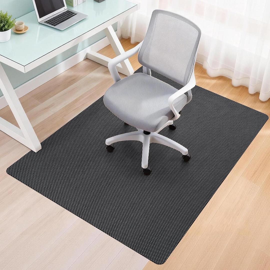 Office Chair Mat for Hard Floors,48"x60" Anti-Slip Waterproof Hardwood Floor Chair Mat,Heavy Duty Floor Protector Rolling Chairs for Home Office(Grey), PVC 48"x60"