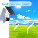 2-in-1 Pole and Wall Mount for Cameras and Solar Panels, Wall Mount Compatible for Ring, Blink, Eufy, Arlo, Wyze, etc Solar Panel and Cam, Universal 1/4 Inch Screw, Adjustable Angle