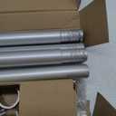 Box Space Curtain Rods for Windows 66 to 120 Inches, 1 Inch Diameter Heavy Duty Curtain Rod, Adjustable Length Window Curtain Rod Drapery Rod with Decorative Finials, Silver