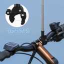 DOITOOL Adjustable Stainless Steel 12In Telescopic Motorcycle Flagpole with Handlebar Mount for Outdoor Riding and Bike Accessories