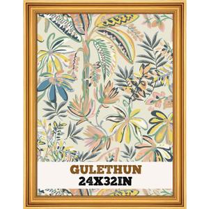 GULETHUN 24x32 Frame, Transitional Modern Design Picture Frames, Rustic Poster Frame for Home Decor, Gold Vintage Photo Frame, Horizontal or Vertical Display