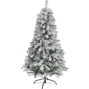 Nearly Natural 5ft. Flocked Rock Springs Spruce Artificial Christmas Tree