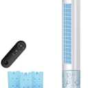 MYICY Evaporative Air Cooler, 35" Windowless Air Conditioner Portable w/3 Speeds, 25ft Remote, Smart Timer & Water Tank, Portable Air Conditioners No Windows Needed, 90°Oscillating AC Unit for Room