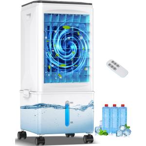 Portable Air Conditioners, Portable AC Unit, Evaporative Air Cooler w/2.5Gal Tank, Fast Cooling, 3 Speeds, Windowless Air Conditioner w/7H Timer, Swamp Cooler for Room Home Office Garage