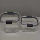 Rubbermaid Brilliance Plastic Food Storage Pantry Baking Set, 3 Containers with Lids (6 Pieces Total), BPA-Free, Clear