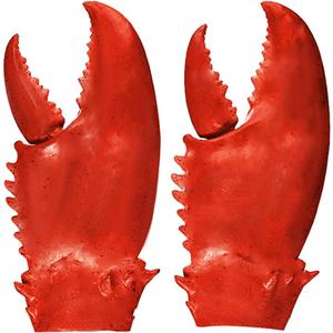 Valentoria Funny Lobster Crab Claws Gloves Hands Weapon Props Halloween Toys,Funny White Elephant Gag Gift (Red)