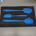 DI ORO Silicone Spatula Set - Rubber Kitchen Spatulas for Baking, Cooking, & Mixing - 600F Heat-Resistant & BPA Free Silicone Scraper Spatulas for Nonstick Cookware - Dishwasher Safe (3pc, Blue)