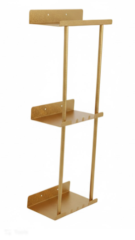 ABOOFAN Wall Mounted Towel Rack No-Drill Installation for Bathroom Detachable Organizer Shelf with High Load Capacity Modern Design for Efficient Wall Storage Color Gold