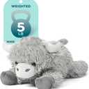 IKASA 5 lbs Weighted Stuffed Animal Highland Cow Plush Toy,24 inches Giant Large Big Jumbo Soft Toys, Huge Cute Fluffy Heavy Fat Oversized Plushie,Gifts for Kids Girls Boys