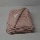 FY FIBER HOUSE Throw Blanket for Couch Soft Warm Fuzzy Twin Size Blankets for Sofa All Season Use, 60x80 Inches, Pink