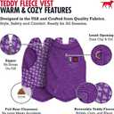 Tuff Pupper Reversible Fleece Sweater Vest for Dogs | Lightweight Comfortable Insulated Jacket | Front Zip Closure | Machine Washable | Built-in Leash Hole | Sizes for All Breeds (Small, Purple)