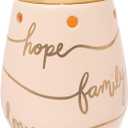 Scentsationals Wax Melt Warmer, Wax Warmer for Scented Wax Melts - Hope, Love, Family - Candle Wax Melter for Fragrance Cubes and Tarts