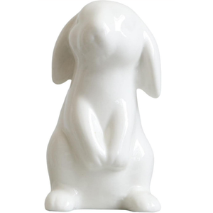 Easter Bunny Figurines Ceramic Rabbit Statue Modern Animal Rabbit Ornament for Easter Home Office Desk Decoration