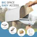 Metal Mailboxes Post Mount, Galvanized Steel Outside Mail Box, Standard Medium Capacity, 20 x 8.7 x 6.7 Inches, White