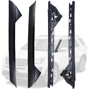 Windshield Trim Molding A-Pillar Fit for Ford Explorer 2011-2019 Window Trim, Replaces 926-450, 926-451, BB5Z7803137AA, BB5Z7803145AA, BB5Z7803136AA, BB5Z7803144AA (Left, Right, Outer, Inner, 4 Pack)