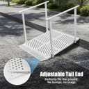 Wheelchair Ramp with Handrails for 5-12" Rise, Heavy Duty Handicap Ramp with Adjustable Flap, Portable Ramp for Home Steps, Stairs, Doorways, Curbs, Waterproof & Rust-Proof, 440 lbs Capacity