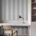 Livelynine 17.5x276 Striped Peel and Stick Wallpaper Grey and White Stripe Wallpaper for Bedroom Bathroom Accent Wall Linen Cloth Fabric Textured Modern Vertical Stripes Contact Paper Self Adhesive