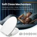 Toilet Seat Compatible with TOTO Transitional SoftClose SS114#01 Elongated Soft Close SEAT for SS237 247 SS224 SS117 SS204 SS154 SS214 Toilet Seat Replacement Parts