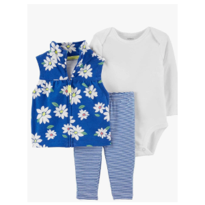 Carter's Baby Girls' 3 Piece Vest Little Jacket Set, Size 3M