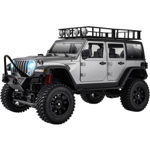 1/12 RC Crawler RTR, MN-128 Off-Road Truck, 4x4 RC Rock Crawler with 2.4G Remote Control RC Jeep Car Model for Adults Hobby Gifts (Gray)