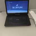 17.5" Portable DVD Player with 15.6" Large HD Screen, 6 Hours Rechargeable Battery, Support USB/SD Card/Sync TV and Multiple Disc Formats, High Volume Speaker, Black