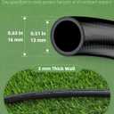 Pawfly 50 ft 1/2 Inch Drip Irrigation Tubing Main Tube, 1/2 Irrigation Tubing for Garden Irrigation System, Flexible PVC Main Line with 5 Barbed Locked Drip Irrigation Parts, 1/2" Drip Irrigation