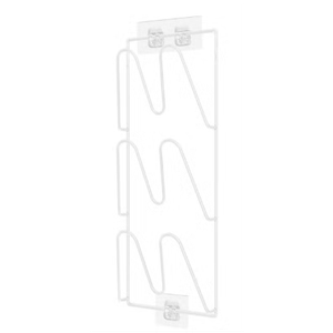 Durmmur 2 Pack Pot Lid Organizer Rack, 6Tier Pot Lids Holder for Cabinet Door/Wall, No Drilling Adhesive Wall/Door Mounted Rustproof Pot and Pan Cover for Kitchen Storage, White