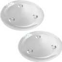 Clear Glass Candle Holder4" Glass Coaster Holder Small Round Candle Plate for Pillar Candle2 Pack