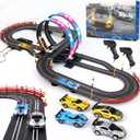 Slot Car Race Track Sets with 4 High-Speed Racing Car, 20ft Electric Race Car Track for Boys and Kids, Dual Racing Game Lap Counter Circular Overpass Track,Toys Gifts for Adults Boys Ages 6 7 8-12