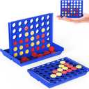 Travel Size 4 in a Row Game for Kids Ages 3+, Christmas Stocking Stuffers Gifts for Boys Girls Teens, Portable Travel Games for Car Plane, Kids Travel Essentials for Camping (11x8x9cm)