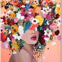 Paint by Numbers for Adults, DIY Girls Adult Paint by Numbers Kits on Canvas Flowers Painting Kits for Kids Beginner 16x20 inch Flameless Oil Painting Kits Gift for Kids and Adults