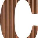 COLLECTIVE HOME - 12" Metal Letters for Wall Decor, Corrugated Rusty Letters, Rustic Hanging Wall Decor, Monogram Hanging Farmhouse Decor, Alphabet Signs for Office Bedroom Living Room Kitchen (C)