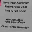 Ideal Pet Products Aluminum Pet Patio Door, Adjustable Height 77-5/8" to 80-3/8", 7" x 11-1/4" Flap Size, White