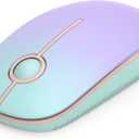 Unipows Wireless Mouse - 2.4G Slim Portable Computer Mouse with Nano Receiver, Less Noise Mobile Optical Mice for Notebook, PC, Laptop, Desktop (Gradient Mint Green)