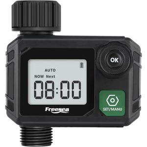 FREESEA Water Hose Timer Outdoor - Programmable Irrigation Controller with Manual Watering Rain Delay IP55 Waterproof for Faucet Lawn Yard