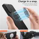 SURITCH for Samsung Galaxy S25 FE Phone Case, Magnetic Protective Cover with Camera Cover & Adjustable Metal Kickstand for Galaxy S25 FE (2025)-Black