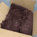 Bath Rug Set 3 Piece Luxury Chenille Extra Soft and Absorbent Shaggy Bathroom Mat Rugs, Machine Washable, Non-Slip Plush Carpet Runner for Tub, Shower, (Brown) Home Decor Bathroom Accessories